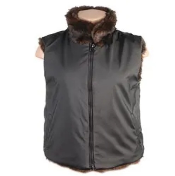 Giacca Sport | Faux Fur Reversible Sport Vest - Picture 4 of 10